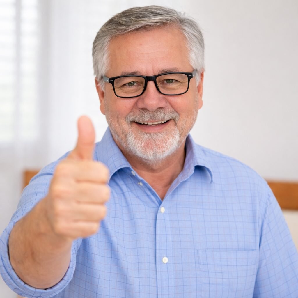 Stariji muškarac s thumbs up